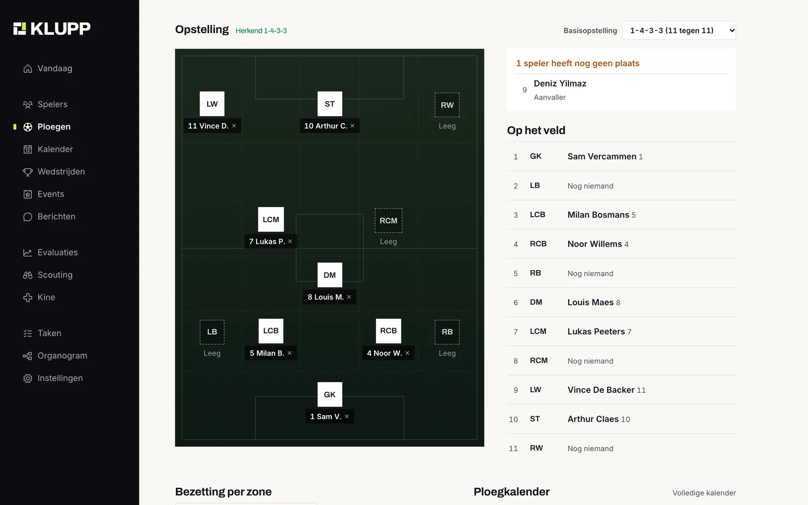KLUPP op de laptop: opstelling met slepen